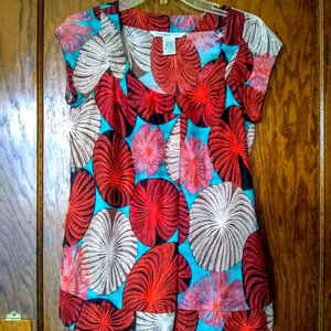 DVF Pleat-Front Botanical Print Silk Blouse